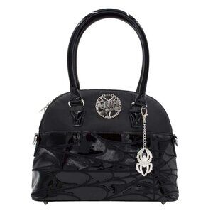 Kreepsville 666 ELVIRA macabre mobile black spider web handbag